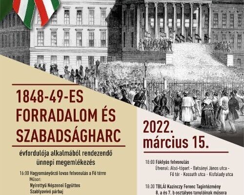 1848-49-es forradalom és Szabadságharc megemlékezése