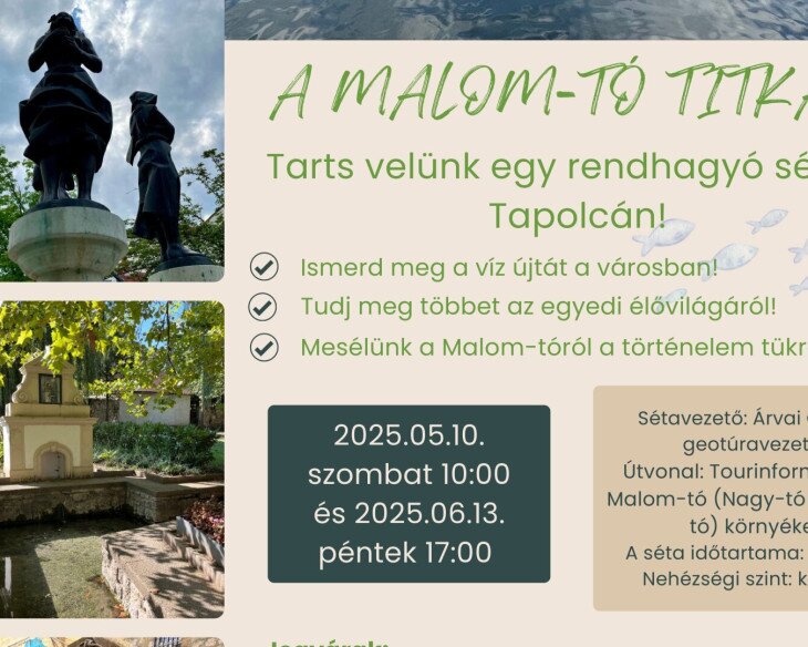 A Malom-tó titkai - sétatúra Tapolcán