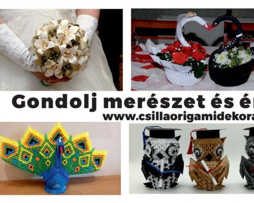 Csilla origami dekoráció