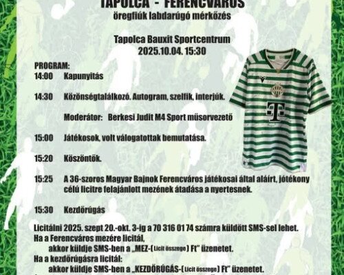 Tapolca-Ferencváros Öregfiúk labdarúgó mérkőzés